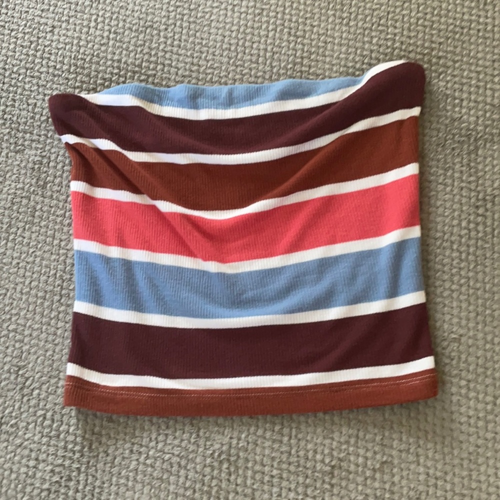 Retro ribbed sexy tube top